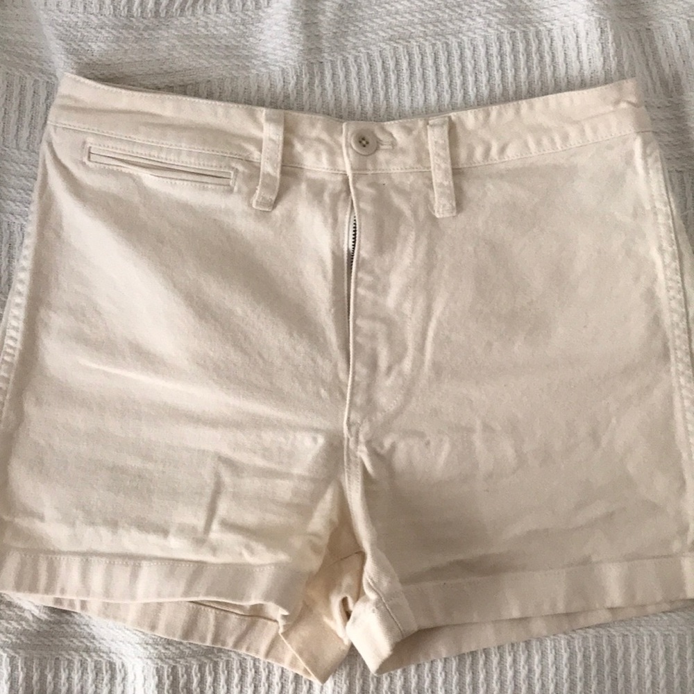Madewell denim/twill ivory short